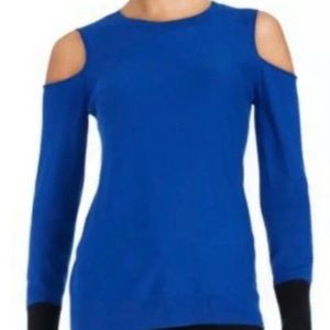 NWT Bailey 44 Cold Shoulder Colorblock Sweater